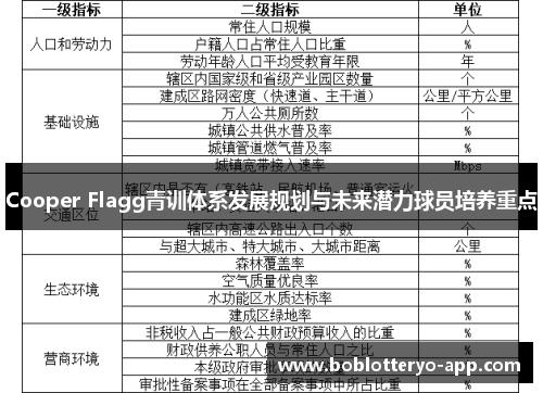 Cooper Flagg青训体系发展规划与未来潜力球员培养重点
